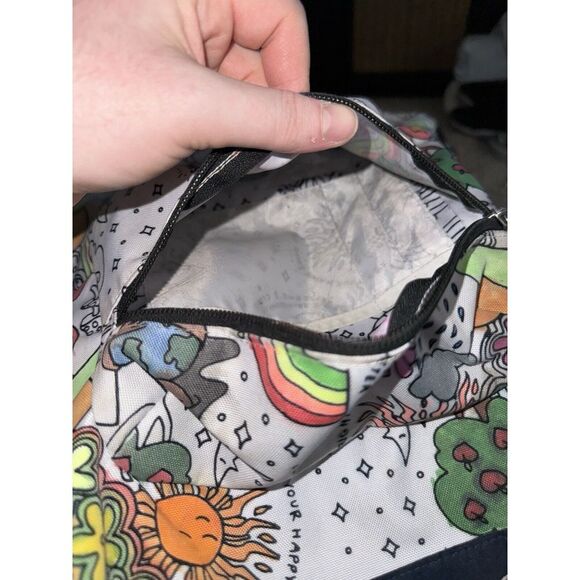 JanSport Cross Town Backpack DIY Color Me Custom Rainbow White‎ GREAT CONDITION - Picture 4 of 6